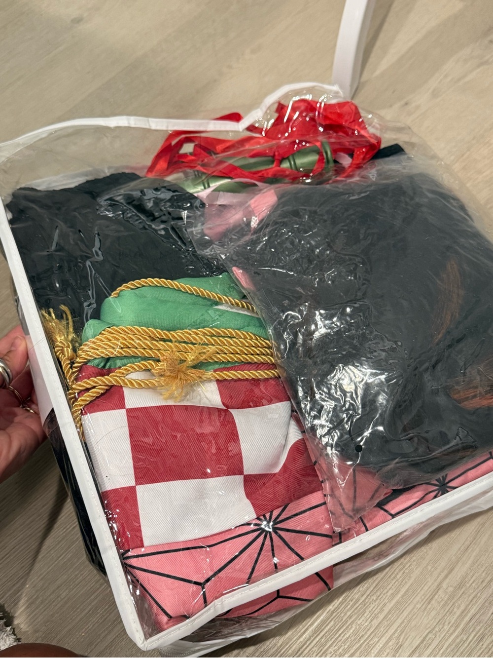 Demon Slayer Costume + Wig + Extras Nezuko Pink and Black Anime - Picture 13 of 13